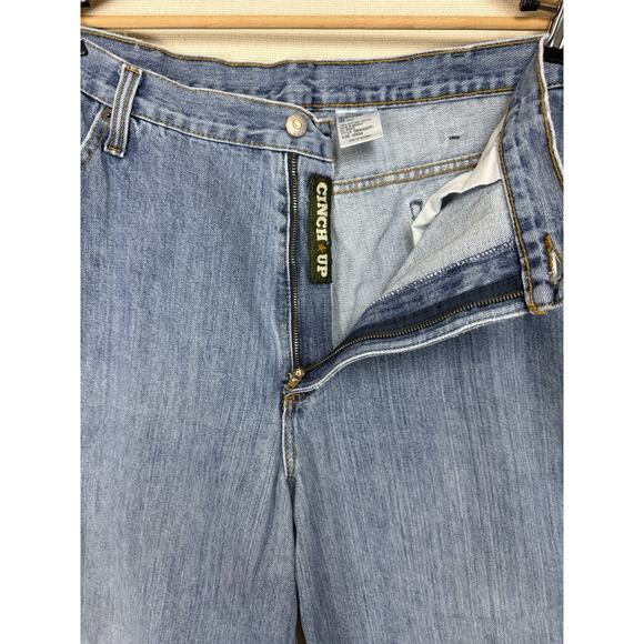 Cinch Jeans Men's Size 42 x 34 Denim 5 Pocket Western Work Jeans Distressed - Picture 6 of 16